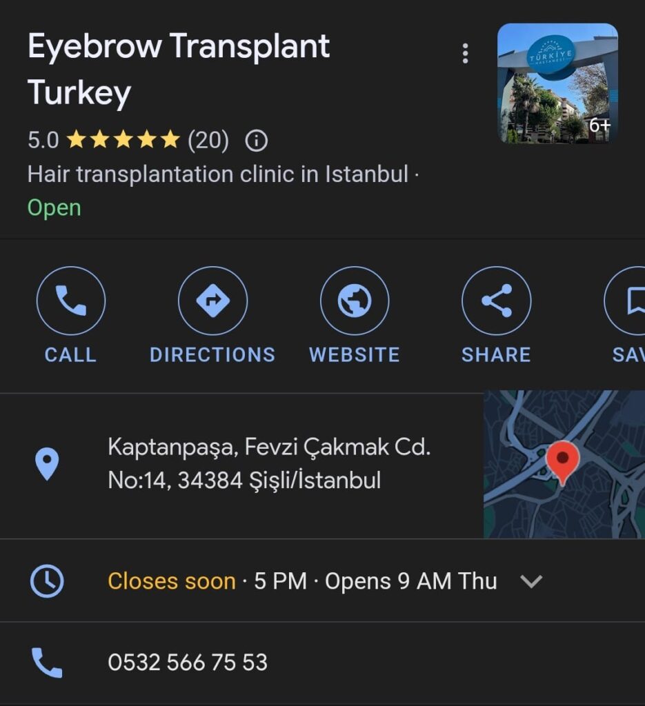 Eyebrow Transplant Turkey