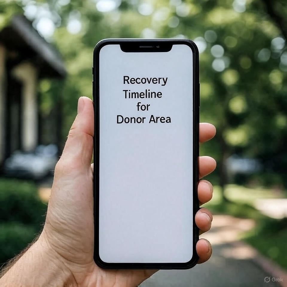 Этапы восстановления донорской зоны