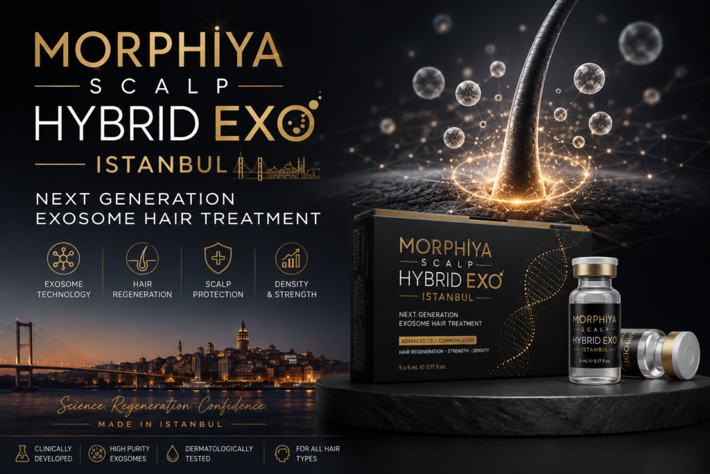 MORPHIYA SCALP HYBRID EXO ISTANBUL fortschrittliche Exosomen-Kopfhautbehandlung zur Unterstützung von Haarwachstum und Kopfhautregeneration in Istanbul